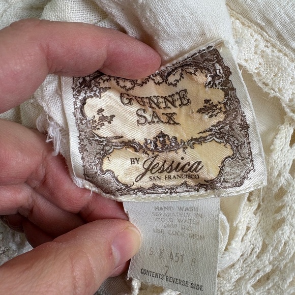 GUNNE SAX by Jessica San Francisco VINTAGE 70s Cotton Long Dress - Picture 6 of 9